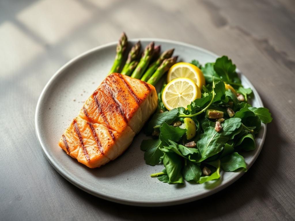 Grillitud lõhe rukolasalatiga